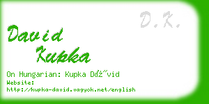 david kupka business card